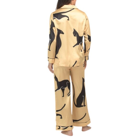 DALIA MACPHEE Satin Sphinx Pajama Set - Picture 2 of 2
